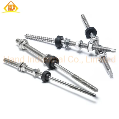 Hand Supply Cheap Price M5 M6 M8 Hand Tighten Screws Threaded Rod Stud Bolt A2 A4 Stainless Steel Fastener